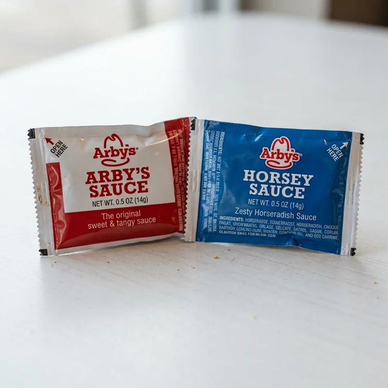 Arby's Horsey Sauce and Arby's Sauce Packets
